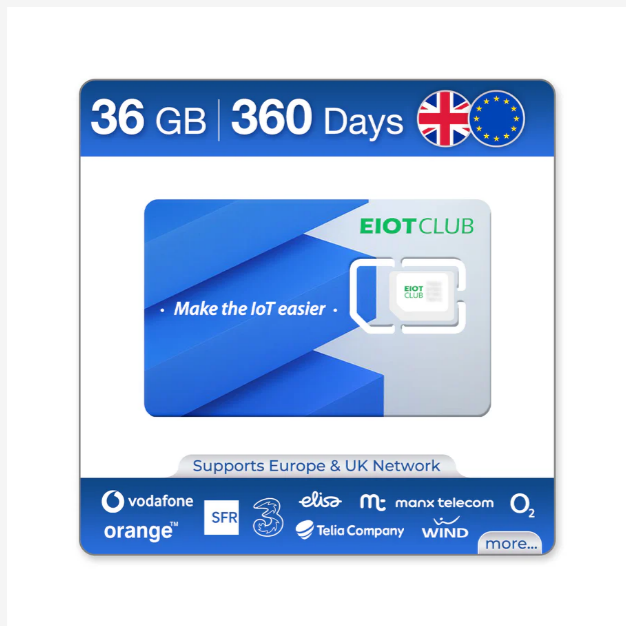 Eiotclub Europe SIM Card|36GB